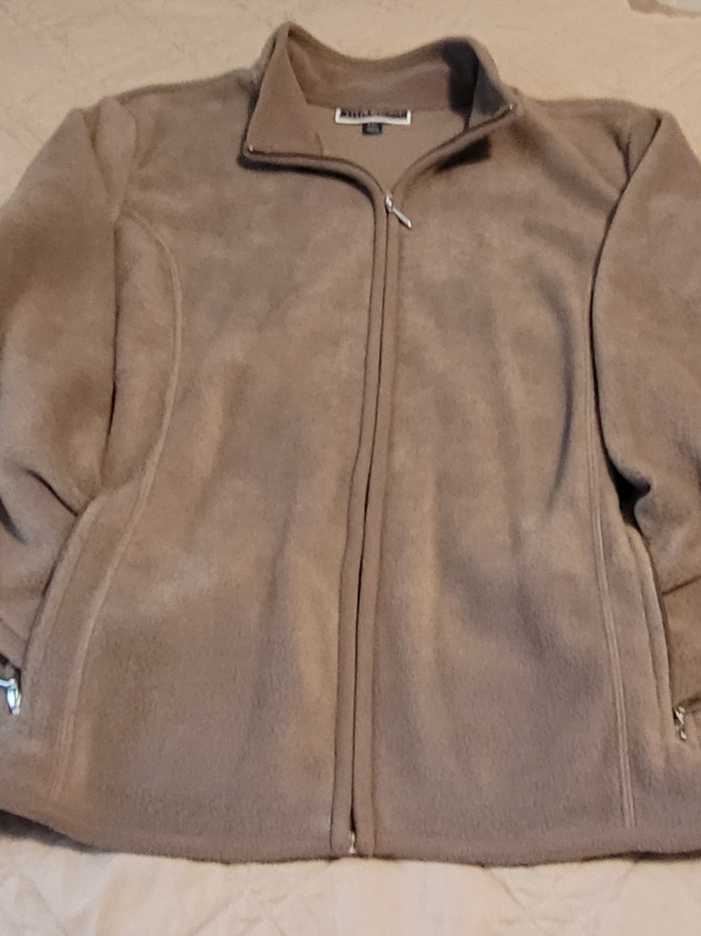 NWT Columbia Taupe Full-Zip Fleece Jacket